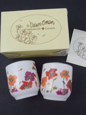 "Arctic Poppies" Salt & Pepper Set by Dawn Oman NIB